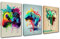 Gaming Themed Canvas Wall Art Video Game Poster Watercolor Artwork Best Gamer Gifts Picture Wall Decor Creative Abstract Prints for Home Wall Decor Modern Artwork Stretched Easy to Hang 42”Wx20”H