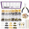 Swpeet 771Pcs Band Armband mit Zange Werkzeug Kit, Lesezeichen Pinch Crimp Enden Hummer Verschlüsse mit Sprungringen und Kette Extender für DIY Herstellung Lesezeichen Pinch Armband Halskette