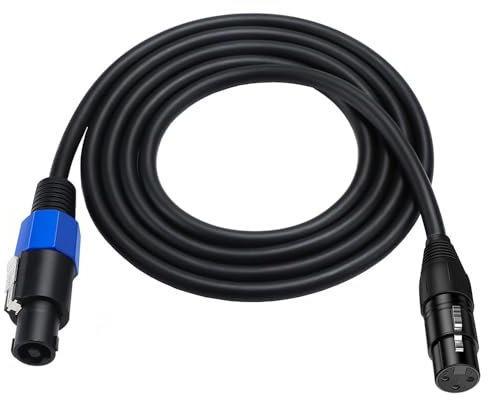 yotutun Câble audio 1,8 m Speakon vers XLR 3 broches femelle pour amplificateur Pro DJ PA Scène