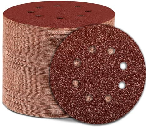 Sztaoip Schleifpapier 125mm klett, 150 Stück 8 Löcher Rund Schleifscheiben Set 60/80/100/120/150/180/240/320/400/600 Körnung für Exzenterschleifer