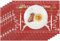 Famibay Platzsets Abwaschbar 6er Set Tischsets Weihnachten Rot Platzdeckchen Hitzebeständig rutschfest Plastik PVC Tischmatten für Küche Zuhause Speisetisch Hotel