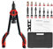 Nietmutternzange, Nietmutternzangen Set inkl. 70 Nietmuttern M3 M4 M5 M6 M8 M10 M12 professionelles Nietmuttern Set mit Doppelgriff Nietmutter Zange, 13 Nietzange Set mit 7 Austauschbare Nietdorne