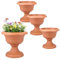 GarPet 4X Blumentopf mit Ständer Blumensäule Standfuß Pflanztopf Grabvase Friedhofsvase Blumentopf mit Füßen Blumentopf Ständer Terrakotta 30 cm