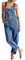 Women Casual Wide Leg Denim Dungaree Jumpsuit Loose Fit Jean Denim Bib Jumpsuit High Waist Jean Pants Jumpsuits with Pockets (A-Blue, M)