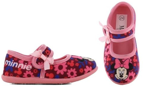 Disney FROZEN und Minnie Hausschuhe Mädchen Warme Pantoffeln Anna und Elsa Motiv Freizeitschuhe Slippers ideal für Kindergarten Gr. 22-32 (rosa, EU Schuhgrößensystem, Kleinkind, Numerisch, M, 28)