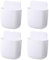 DCJWQ 4 Pcs Remote Control Holder Wall Mounted, Wall-Mounted Remote Control Storage Box, Self-Adhesive Mounted Sundries Organizer Hanging Container Phone Charging Rack Holder for Storining (White)