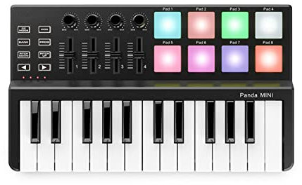 WQZzjm Piano USB MIDI Color Drum Pad & Keyboard MIDI Controller 25 Key Support Electronic Keyboard