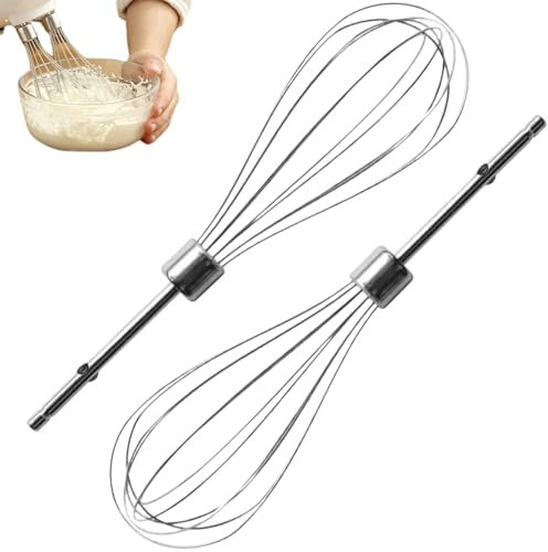 2 Pcs Beaters for Mixer Stainless Steel Kitchen Whisk Attachment for Hand Mixer 7.9 in Long Beater for Flour, Eggs, Frother, Cream