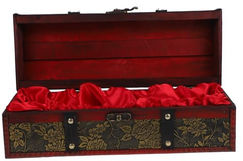 UTHCLO Coffret Bois pour Bouteilles De Vin Boîte De Rangement Boîte De Rangement Bois Conteneur pour Bouteilles De Vin