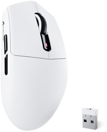 ATTACK SHARK G3 Wireless Gaming Mouse, 250000 DPI, PixArt PAW3311 Sensor, 59g SUPERLIGHT G305 Gamer Mice, Bluetooth/2.4G/Wired Mouse, 80 Million Clicks, 500mAh Battery, for Win11/PC/Mac, White