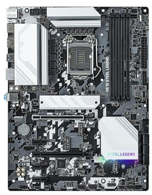QWEOWW Scheda Madre Fit for ASRock H570 Steel Legend, Supporto Intel H570 LGA 1200, CPU i9-11900F, i5-11400F, i3-10100F, SSD M.2 NVMe ATX