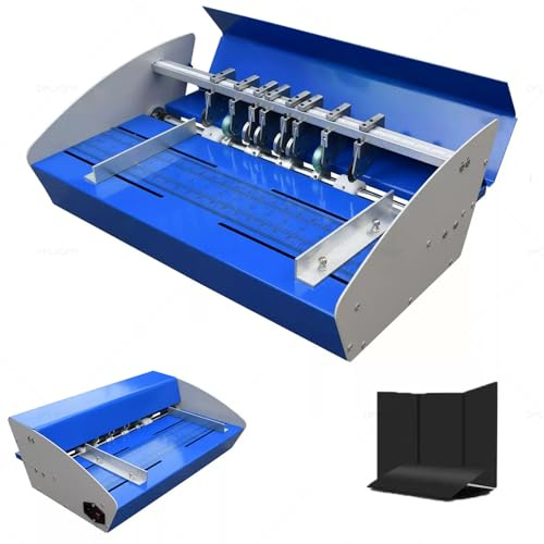 DPLXQPP Machine Rainage électrique Multifonction,3 en 1 avec Moteur pour Plieuse à Papier,Traite Le 85-400 G/M²,Idéale pour La Production en Série De Cartes De Vœux Et Enveloppes 520mm/20.5in