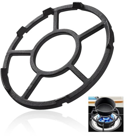 Wok Stand for Gas Hob, Cast Iron Ring Pan Support Stand Non Slip Wok Support Ring for Moka Pot Coffee Pot Small Saucepan Reducer Rings Holder Trivets Extender