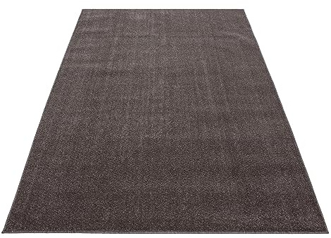 KADIMA DESIGN Designteppich Unifarben Zeitlos Pflegeleicht Praktisch Waschbar Belastbar Strapazierfähig Mokka 60x100 cm Wohnzimmer Flur Oeko-TEX Schadstoffgeprüft Diele Schnelltrocknend | Main