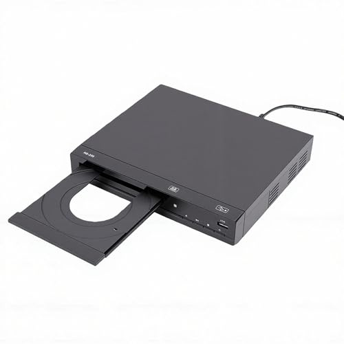 Tosuny Kostenloser HDMI-DVD-Player für TV, Upgrade 1080P, Multiformat mit USB und CD, LED-Display, Mini-Heimaudio, Fernbedienung und Kabel inklusive, NTSC/PAL (EU)