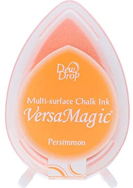 Tsukineko Twin Marker Filzstifte 2 mm Orange, Persimmon-Embossing Fineliner Malstifte-Twinmarker auf Wasserbasis-Brush Pen für Stempeln, Kalligraphie und Mischtechnik, 3,3 x 5 x 2,2 cm