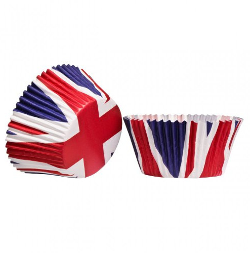 Union Jack - Large Cupcake Cases - pack of 40