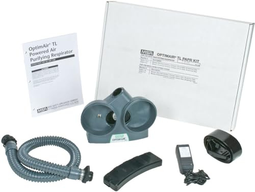 MSA 10081115 OptimAir TL Powered Air-Purifying Respirator Standard Kit - For Facepieces, Extended-Life Battery, Includes Charger & Appropriate Breathing Tube, Durable Respiratory Protection