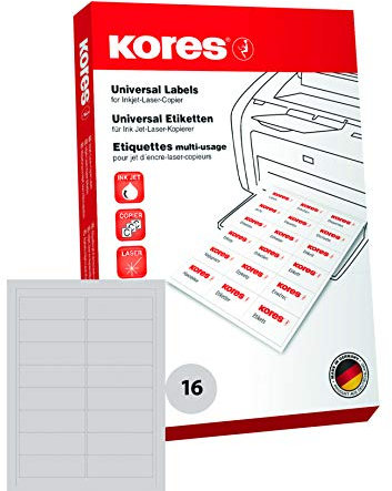 Kores Universal-Etiketten, 99.1 x 33.9 mm, 100 Blatt, weiß