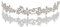 Shmily Hochzeit Perle Strass Diadem Tiara Haarreif Haarschmuck Brautschmuck silber neu DH1054