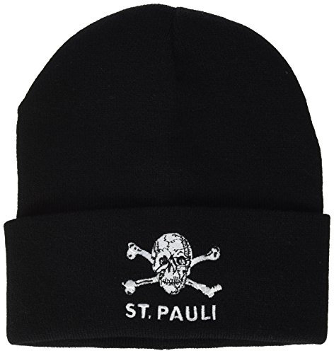 FC St. Pauli Totenkopf Beanie Wintermütze (schwarz, one size)