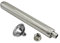 Jujor - Flasque en acier inoxydable en forme de long tube à fond rond pour cigare - 6 cl Finition polie effet miroir et flasque-entonnoir.