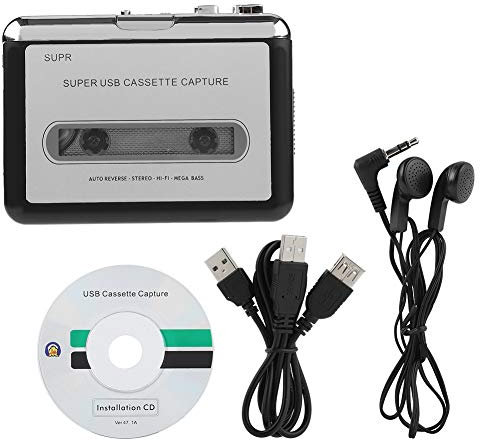 Zerone Portable Portable Tape to PC Registrierkassettenrekorder, MP3-Player, Musik-Player Digital Audio für Laptop und PC