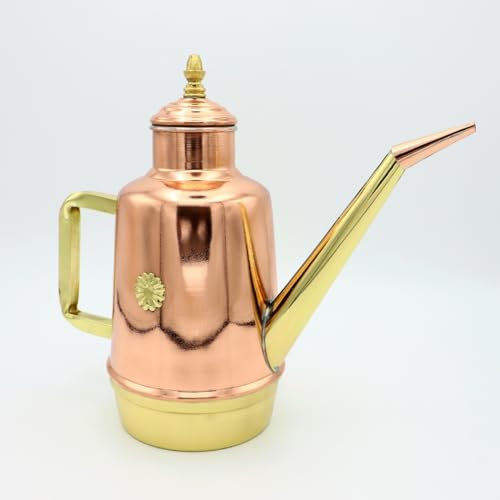 Euroshoppingonline Ölkännchen aus Kupfer und Messing für Dosieröl, Zubehör für Pizzeria Pizza Restaurant Pizza Pizza-Pizza Pizza-Pizza Pizzaiuoli Napoletani 1 lt