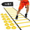 Yes4All 03NF Koordinationsleiter, I. 13 Sprossen + 12 Kegel + 4 stahlpfähle-5.1 M-Gelb, 5.1M