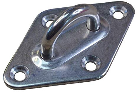 Diamond Pad Eye Mounting Hoop, A2 Stainless Steel Mounting Pad (1, 80x50mm)