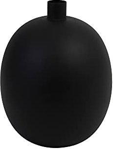 Light & Living Vase Deko Binco - Schwarz - Ø26cm - Rund - Metall - Blumenvase - Vase für Trockenblumen - Vasen decko