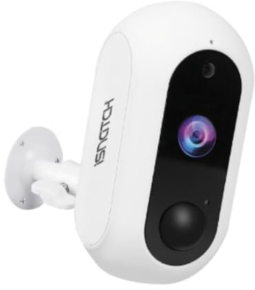 ISNATCH HeyCam Free-S WLAN-Kamera, batteriebetrieben, Full-HD, für den Außenbereich, Bewegungserkennung, Infrarot- und Nachtsicht, Lautsprecher und Mikrofon