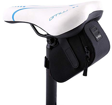 AYNEFY Satteltasche,Fahrrad Sattel Tasche Fahrradtasche Rahmen Satteltasche Fahrradsatteltasche Rücksitz Stauraum Heckbeutel Fahrradtasche Für Outdoor-Reitausrüstung(Schwarz)