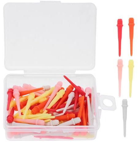 BESPORTBLE 80 Stück Soft Tipps Plastik Tipps Bunte Tipps für Elektronische Darts (Gemischte Farbe)