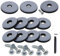 Goodway 16 Stück Teflon-Möbelgleiter Ø 50 mm – 5 mm dick inkl. Schraube 3,5 mm x 20 mm | PTFE-Beschichtung | Teflongleiter | Möbelgleiter | Stuhlgleiter