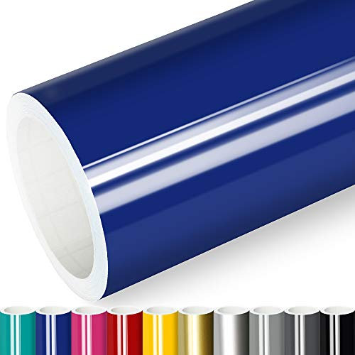Actinium® Klebefolie 6€/m² Blau Glanz | 5m x 0,63m selbstklebende Folie glänzend | Möbelfolie selbstklebend Küchenfolie Plotterfolie