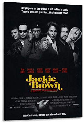 YANDING Quentin Tarantino Serie Filmposter Jackie Brown Poster Dekorative Malerei Leinwand Wandkunst Wohnzimmer Poster Schlafzimmer Gemälde 40 x 60 cm