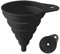 Entonnoir pliable en silicone de qualité alimentaire pour cuisine - Noir