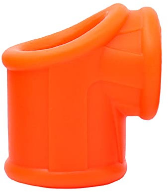 QgLust Silikon Penis Ring Hodensack Bindung Ring Weichen Dehnbar Cock Ring Ballstretcher Erektion Verzögerung Ring Hodensack Cock Ringe Bondage Erotik Sexspielzeug für Männer(Orange)