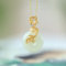 Hetian Jade Koi Halskette Anhänger Retro Licht Luxus Damas Silber Schmuck