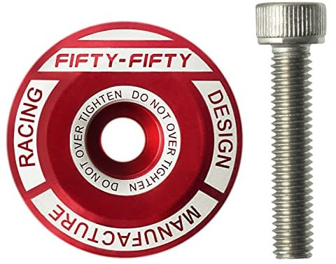 FIFTY-FIFTY Bike Headset Top Cap with Bolts, 1-1/8 Stem Top Cap with Bolt for MTB, Road Bike