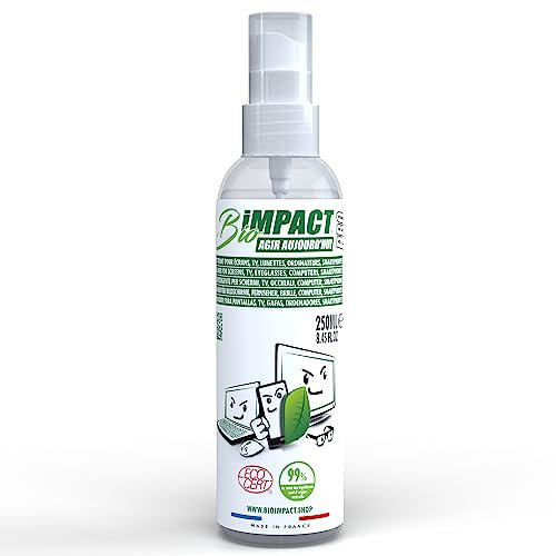 Spray nettoyant ecran - 250ml - Détergent Naturel - Produit écologique certifié Ecocert