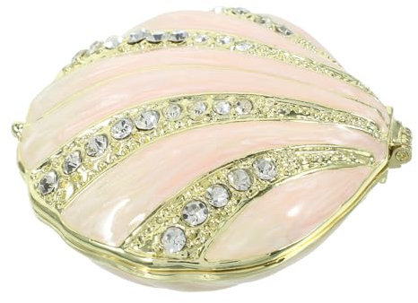 Beavorty Schmuck Tabletts Schmuckdose Muschel Shell Jewelry Box Sea Shell Schmuckhalter Emaille Schmuck Schmuck Schmuck Display Halter für M? Geburtstagsgeschenk Shell Jewelry Box