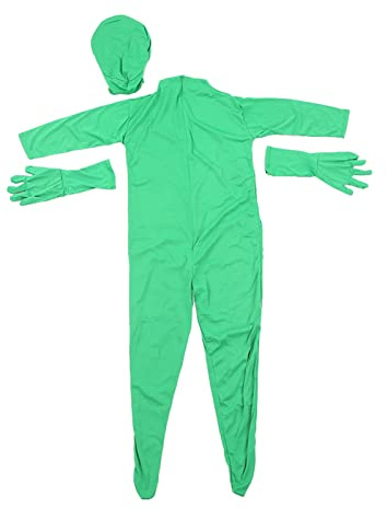 Mono De Cromakey para Fotografía, Traje De Tela Elástica De Cuerpo Completo Verde, Traje De Spandex Elástico para Adulto, Traje De Cuerpo para Fotografía, Película Y Vídeo(160 cm/62,99 Pulgadas)