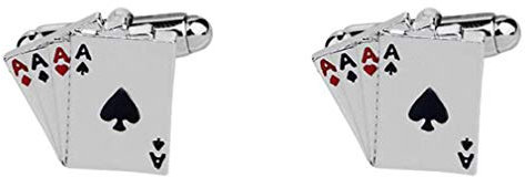 Manschettenknöpfe, Manschettenknöpfe, Accessoires, Manschettenknöpfe, Herrenmode, Geschäftsmann, Anzug, formelle Hochzeit, 4A Poker, nützlich, ausgezeichnete Qualität und beliebt