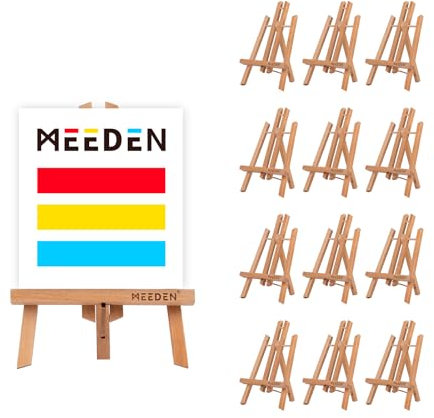 MEEDEN Table Easel for Painting: 12 Pack 30 CM Beech Wood Display Easel,Canvas Holder - Tabletop Easel Stand for Drawing, Weddings, Kids Arts & Crafts