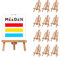MEEDEN 12 Stück Tischstaffelei Holz, 30 cm Display Staffeleien, Kinder Staffelei Tisch, Bild Ständer Massives Buchenholz, Klappbar und Platzsparend, Hält Leinwände bis zu 25 cm