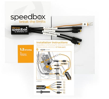 SpeedBox 1.2 B.Tuning (mit Bluetooth) kompatibel mit Shimano/E-Bike Tuning-Chip für den Motoren E8000, E7000, E6100, E5000 / + E-Tube Port für Di2 + Satellite System/SpeedBox App