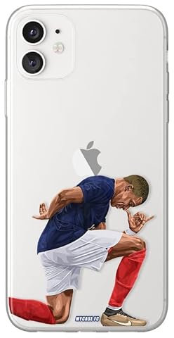 MYCASEFC Coque Football Kylian Mbappé Huawei P20 Lite en Silicone. Housse de Foot pour Smartphone Imprimée en France en TPU