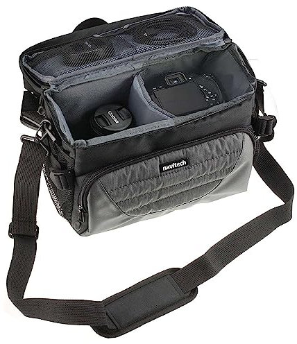 Navitech Borsa a Tracolla Grigio - Compatibile con Panasonic HC-VX980EB-K 4K Videocamera, Grigio, Taglia unica, grigio, Taille unique
